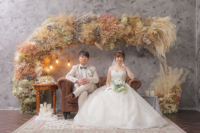 ドライフラワーのセットで