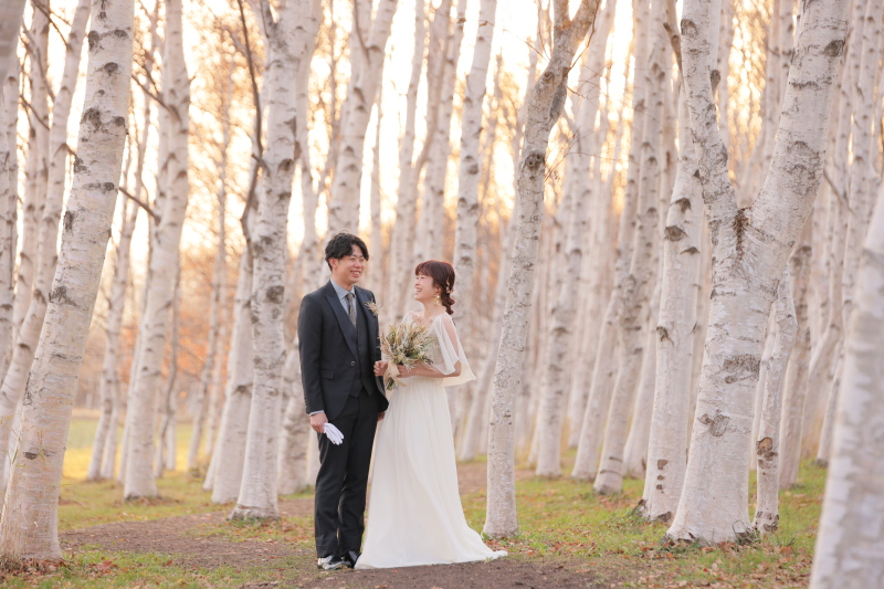 白樺の道で・・