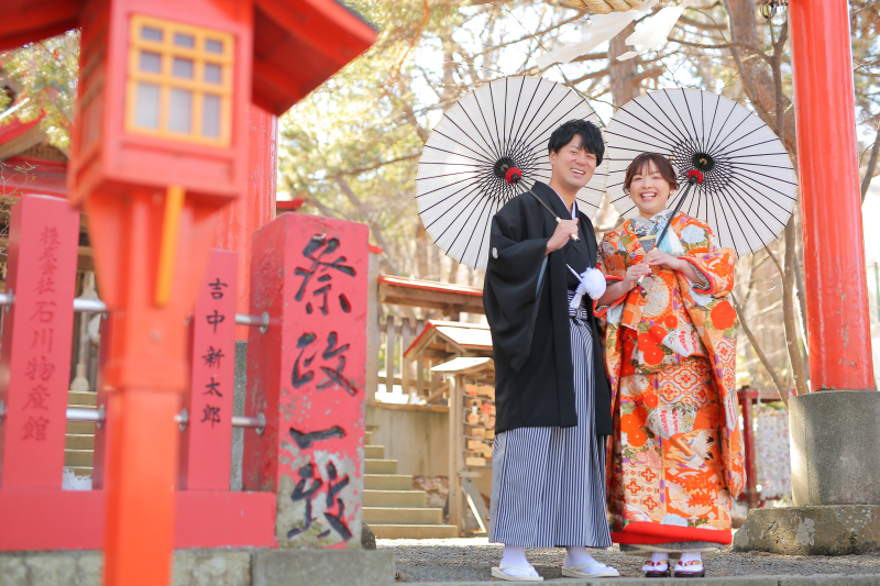 和傘を持ちながら♩