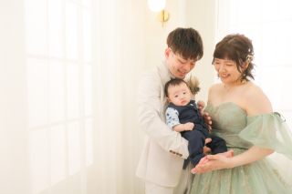 お子様と一緒にウェディングフォト♪