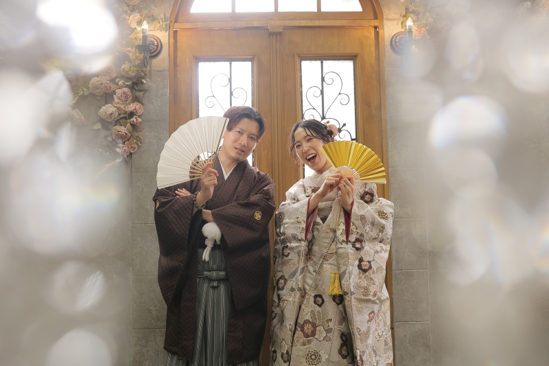 扇子からちらっ♪