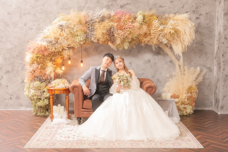 ドライフラワー×ソファー