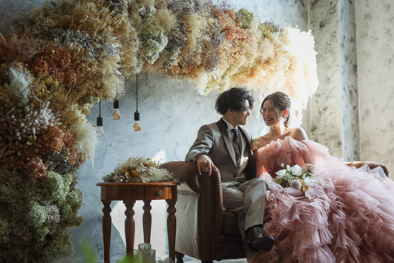 ピンクのカラードレス♪