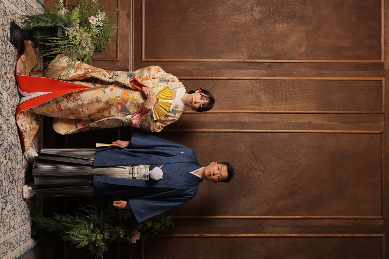 和装に着替えて