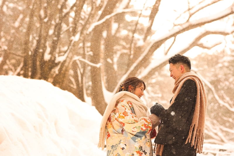 マフラーを巻いて