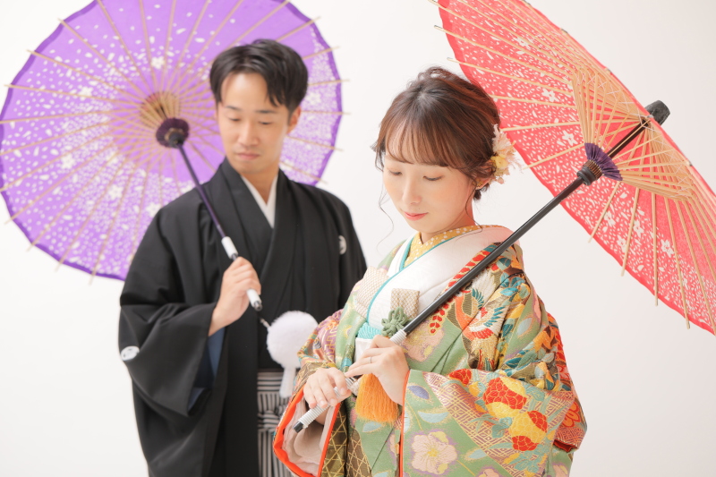 定番の和傘カットが素敵