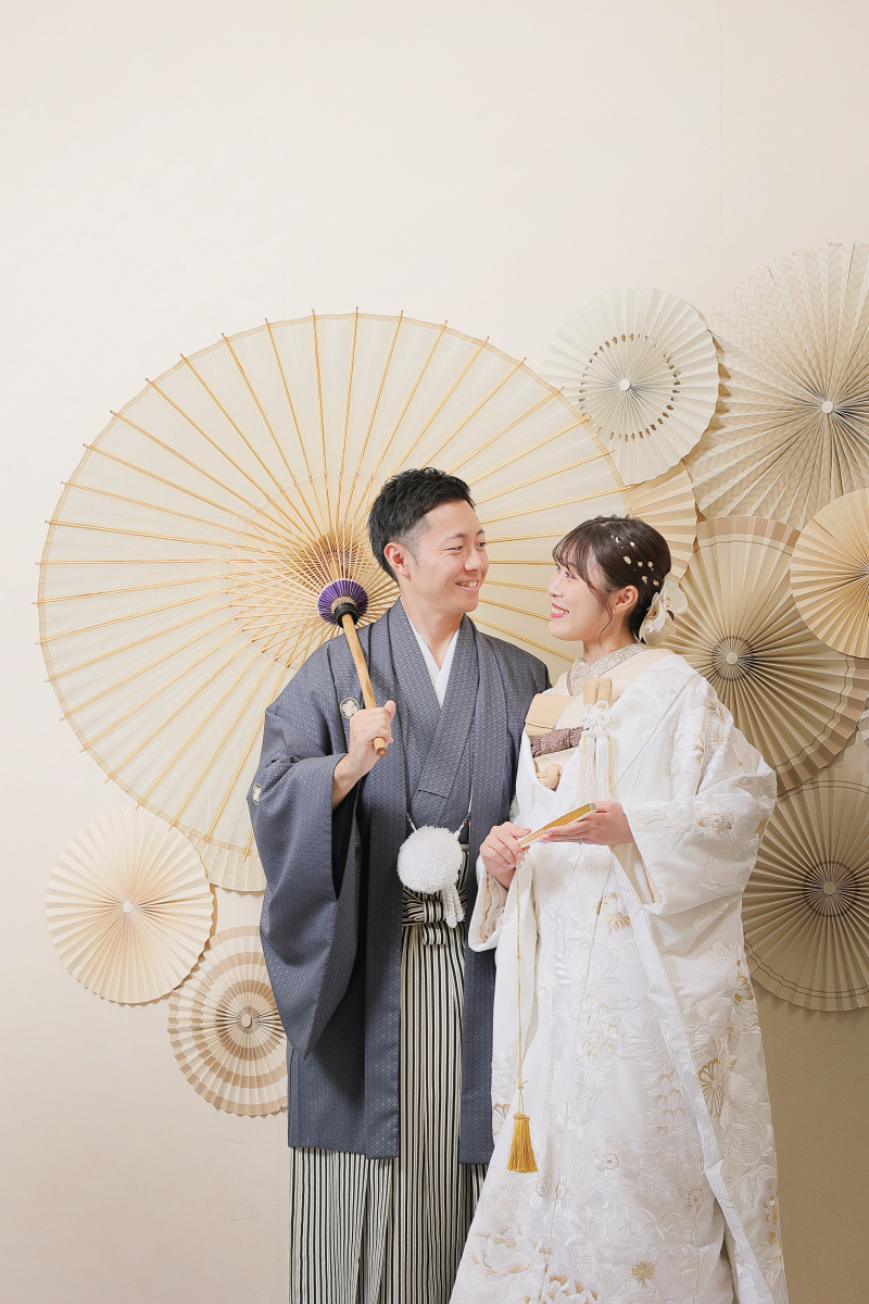 和装と相性が良い和傘での1枚