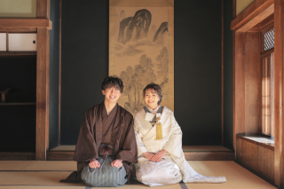 天候を気にせず館内ロケーションで前撮り♩