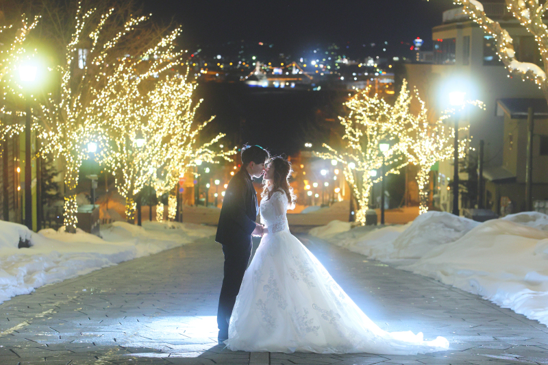 イルミネーションで幻想的なショットを。