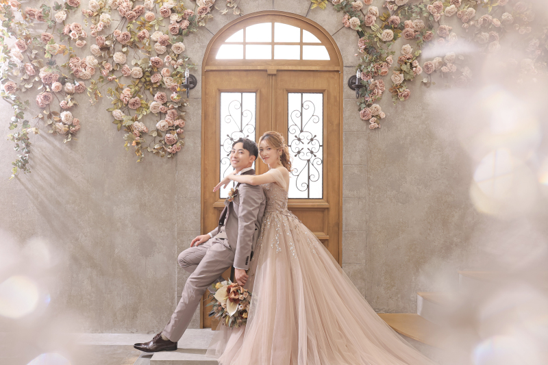 韓国風のお洒落な空気感で寄り添うお2人♪とっても美しいです♪