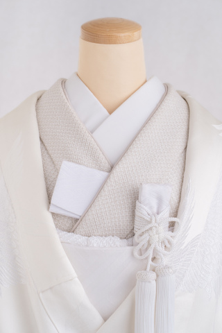 色掛下 絞り ベージュ