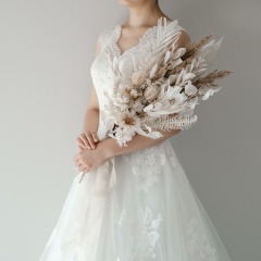 ドライフラワーブーケ ドライホワイトゴールド