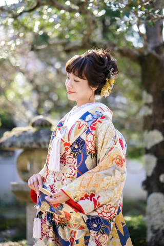 PIU-008 まりに扇面(青)