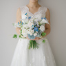 造花ブーケ アネモネブルー