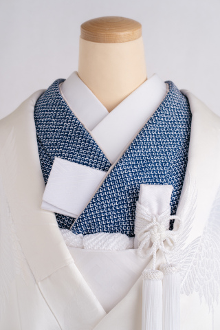 色掛下 絞り ネイビー