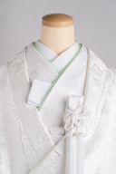 伊達襟 白緑