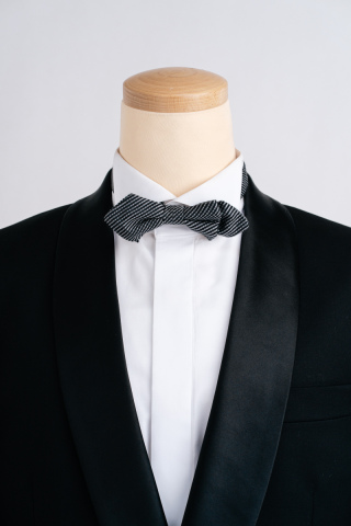 蝶ネクタイ 黒しま