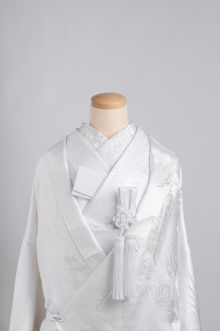 刺繍襟 雪輪ベージュ