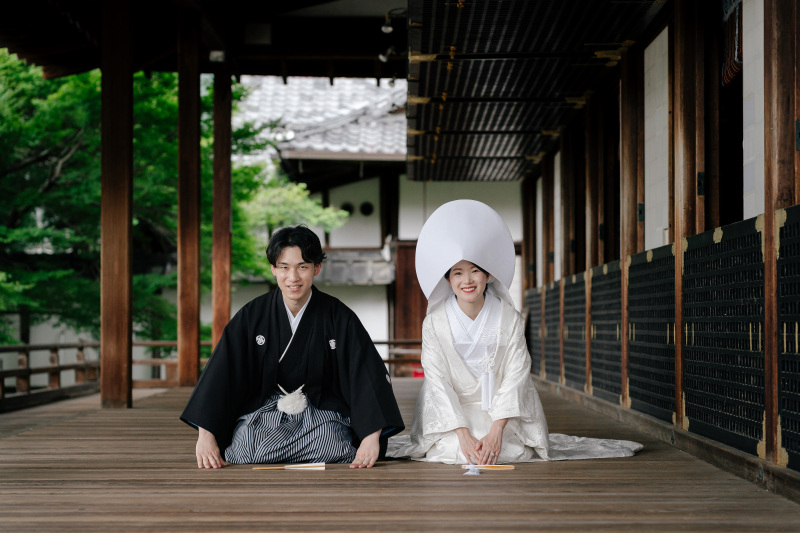 大覚寺で白無垢前撮り
