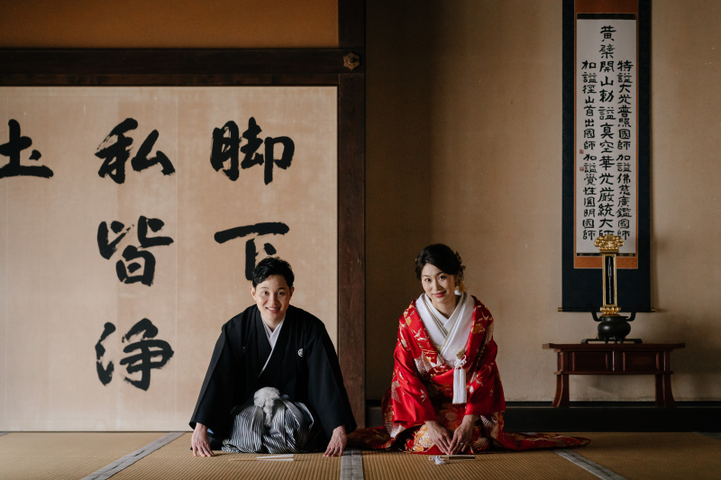 和装前撮りといえばお辞儀ショット