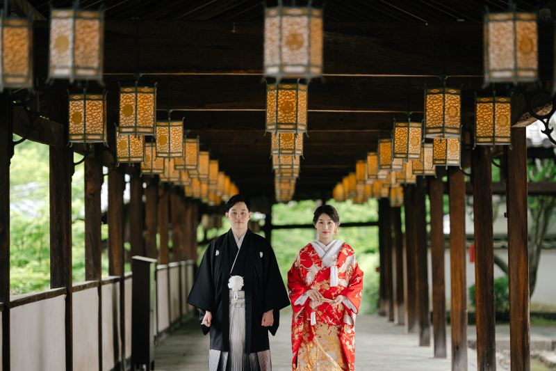 後半戦は色打掛で萬福寺