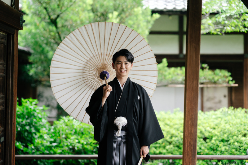 傘を持ってソロショット