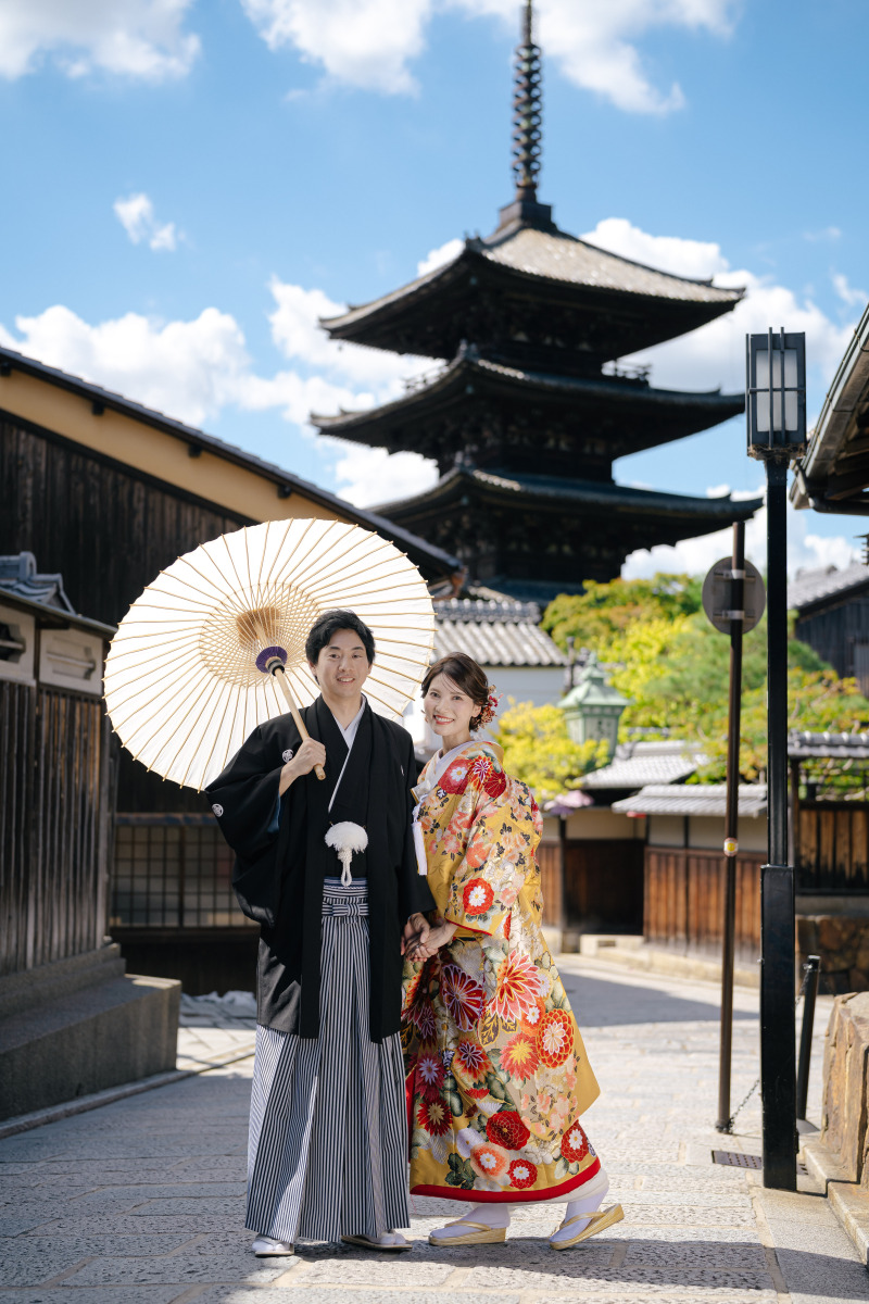 お色直しをして、八坂へ