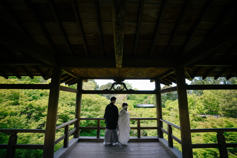 新緑撮影 東福寺 和装前撮り 1着レンタルプラン