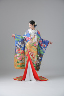 色打掛_青・ゴールド【IU00504】