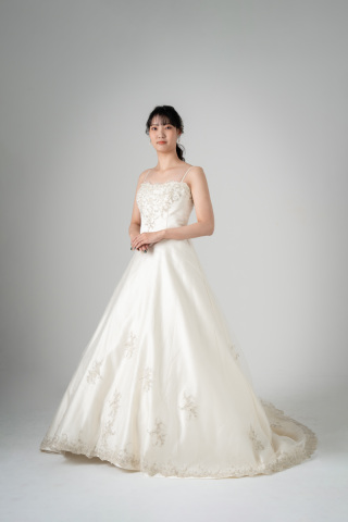 アイボリー後ろリボン【WD02015】