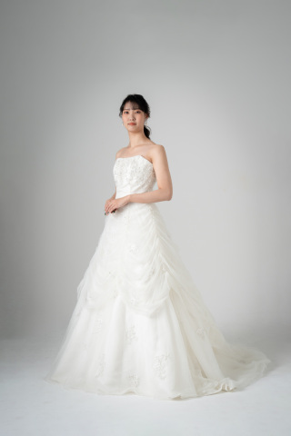 花刺繍ビーズドレープレース【WD02028】