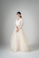 Vカットレース長袖付【WD00326】