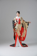 色打掛_黒・束ね熨斗【IU00537】