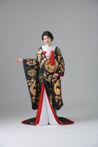 色打掛_黒金友禅【IU00541】