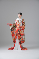 色打掛_赤・黒・鶴【IU00529】