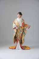 色打掛_ゴールド・花【IU00536】