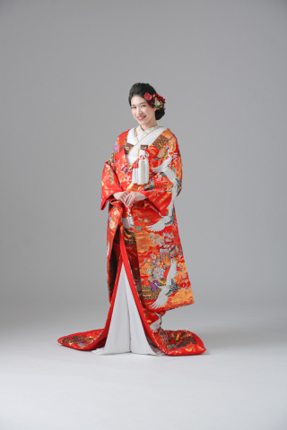 色打掛_舞鶴工霞文桜御所車【IU00593】