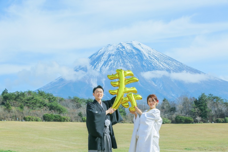 先日撮影されたばかりの和装富士周遊プランのお客様
