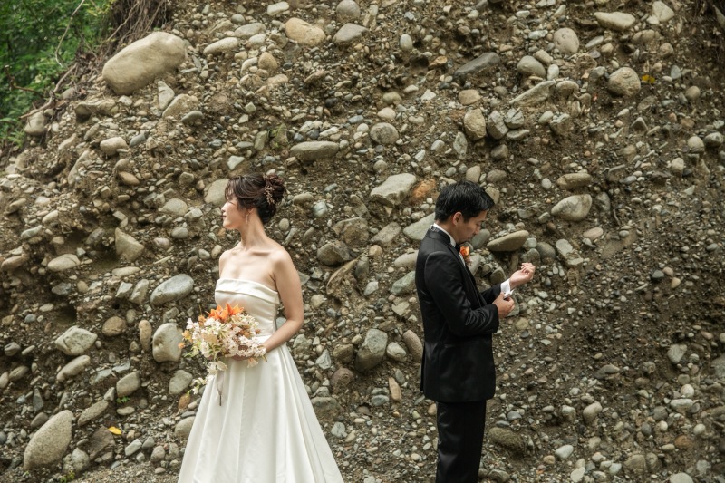 お庭付近で撮影