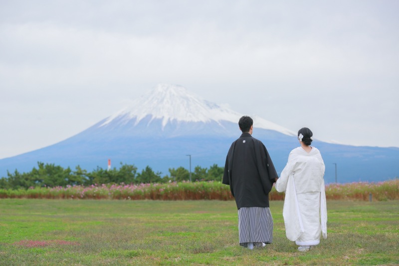 ダイナミックな富士山と撮影しました
