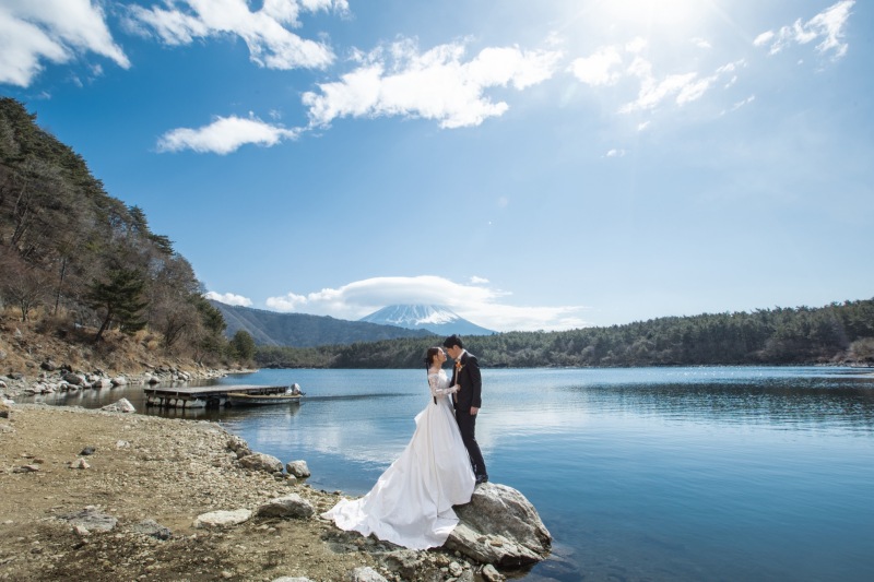 富士五湖でウェディングフォト