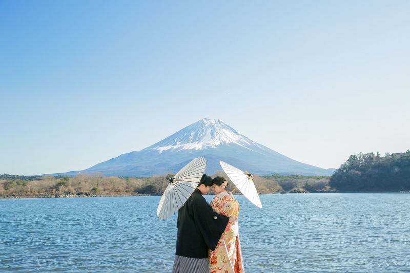 富士五湖へ移動して湖畔での撮影