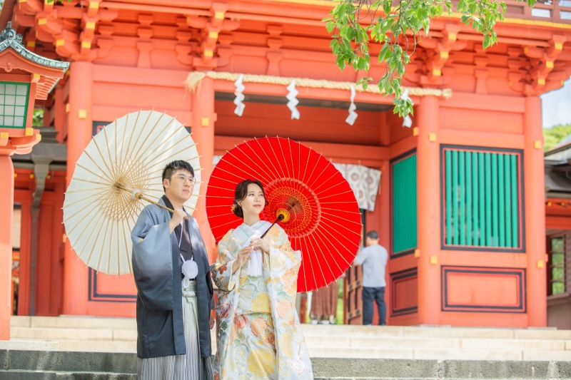 和装にぴったりの神社で