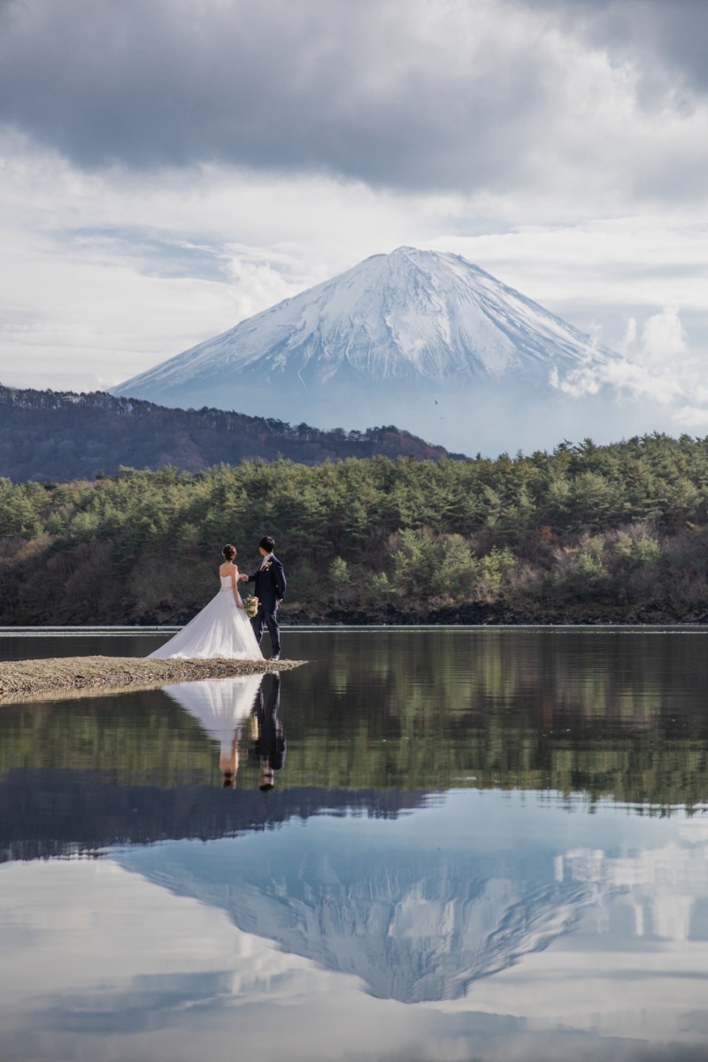 逆さ富士も綺麗に！