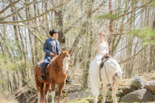 海外の様な乗馬ロケーションフォト