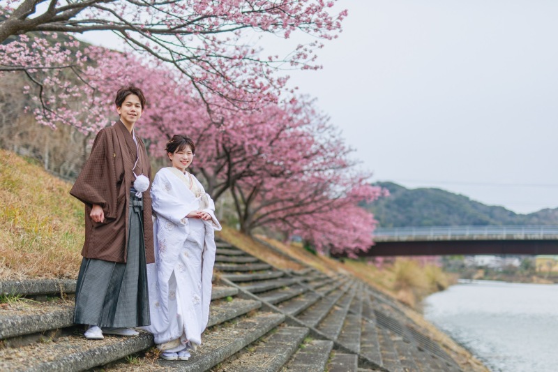 色鮮やかな河津桜