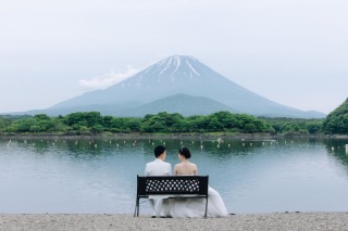 洋装で富士五湖やお馬さん撮影も