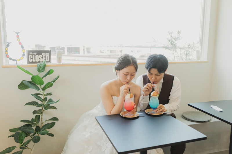 お二人のご希望でもぐもぐショット