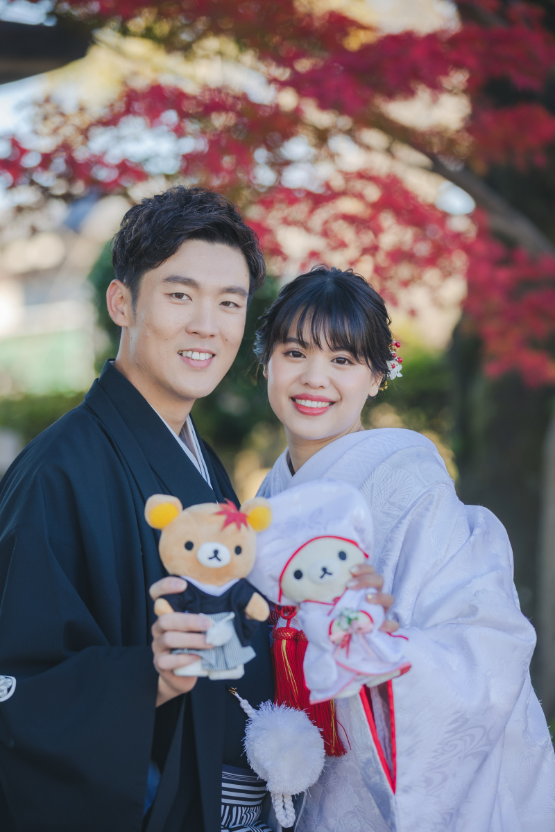 一緒に可愛いくまちゃんと