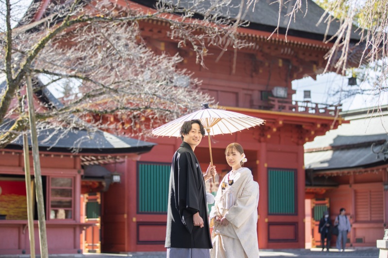 和装は神社で白無垢で撮影